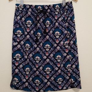 LOFT Fan Print Skirt